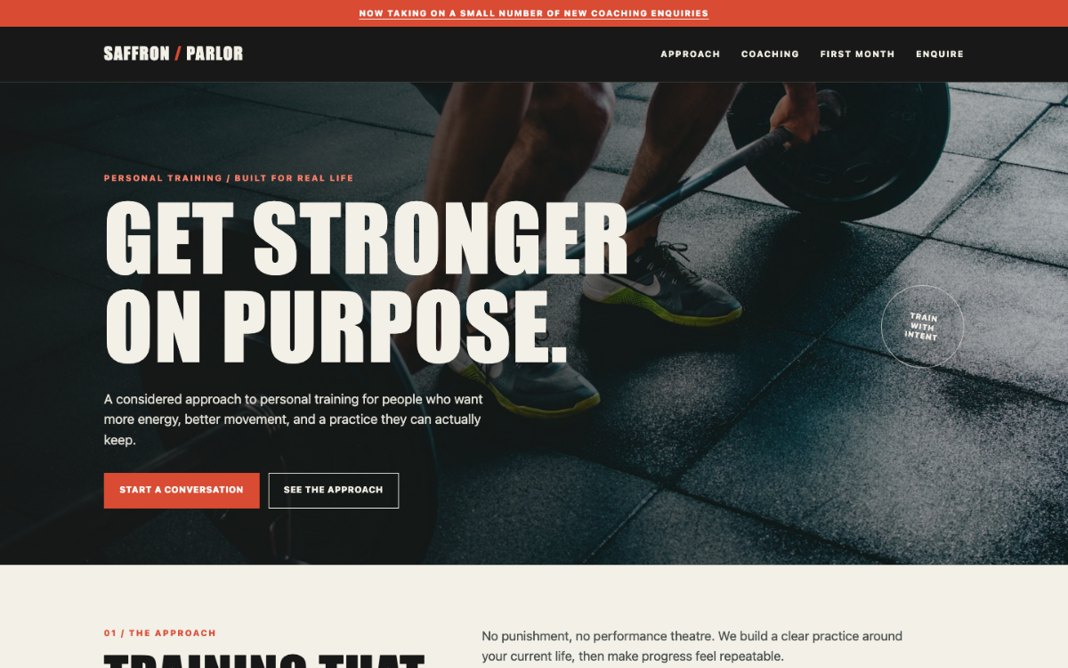 Saffron Parlor Personal Trainer
