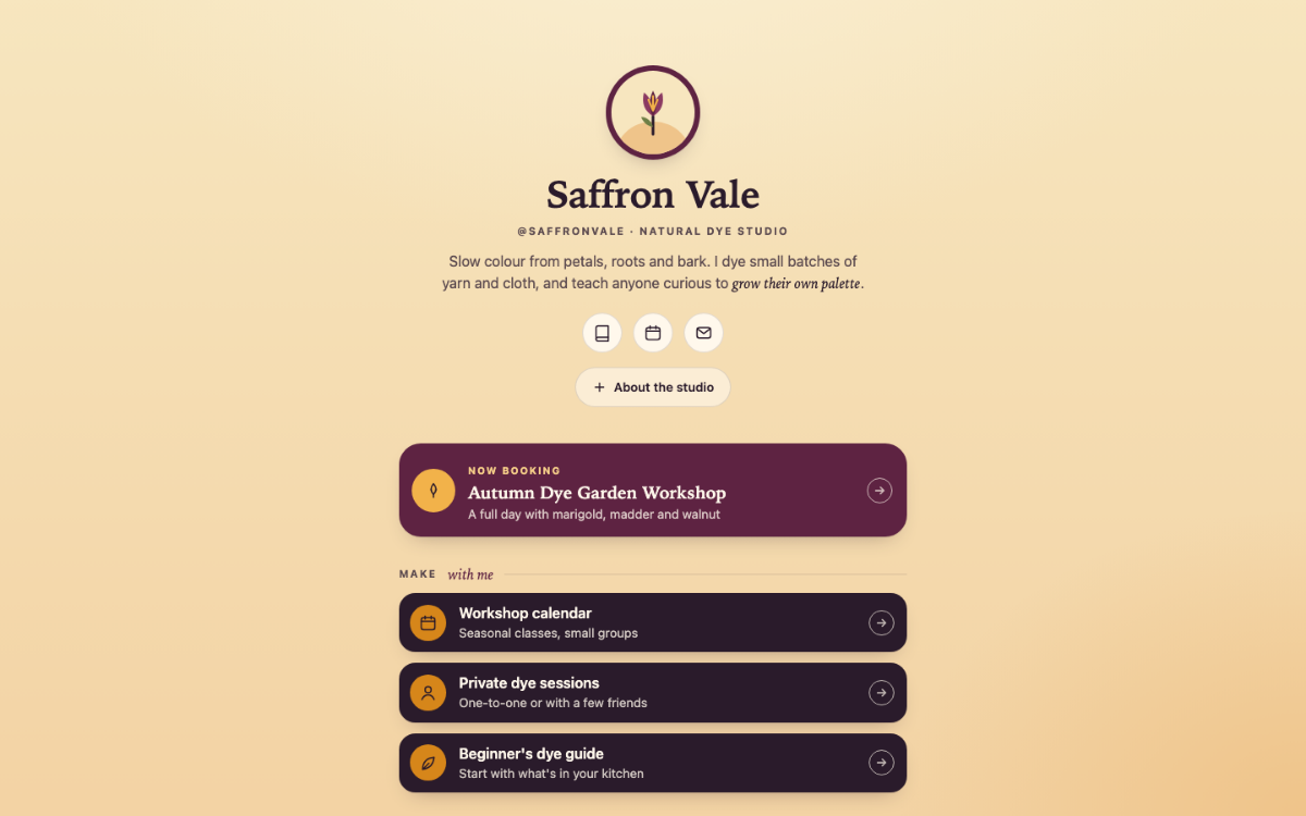 Saffron Vale Link In Bio