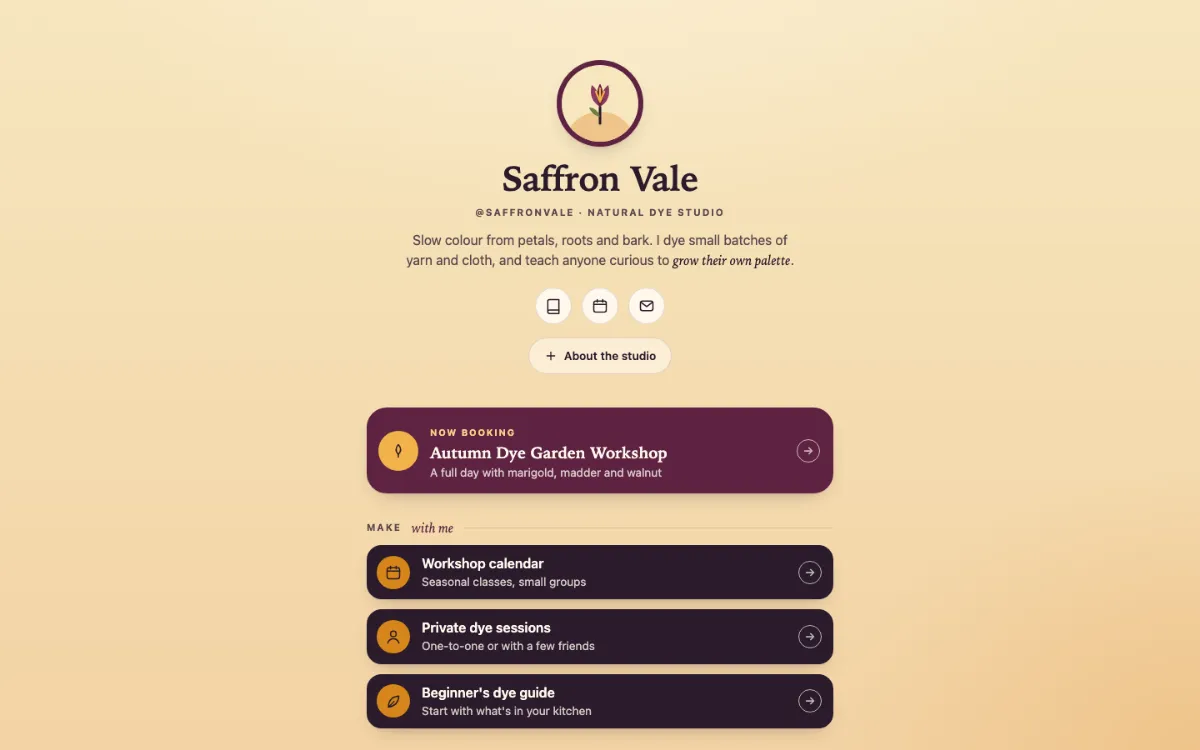Saffron Vale Link In Bio