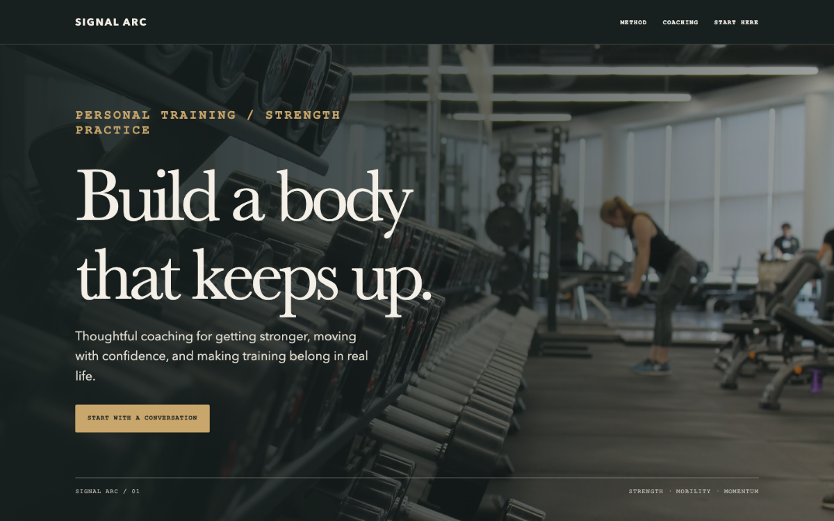 Signal Arc Personal Trainer