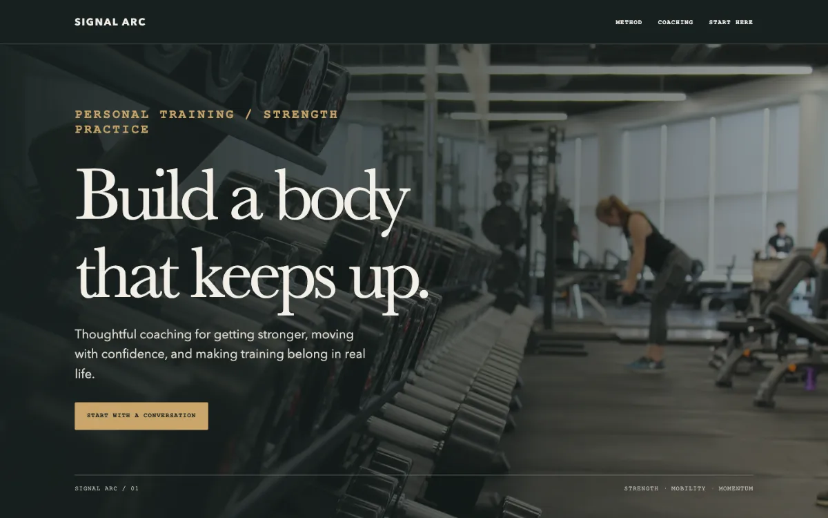 Signal Arc Personal Trainer