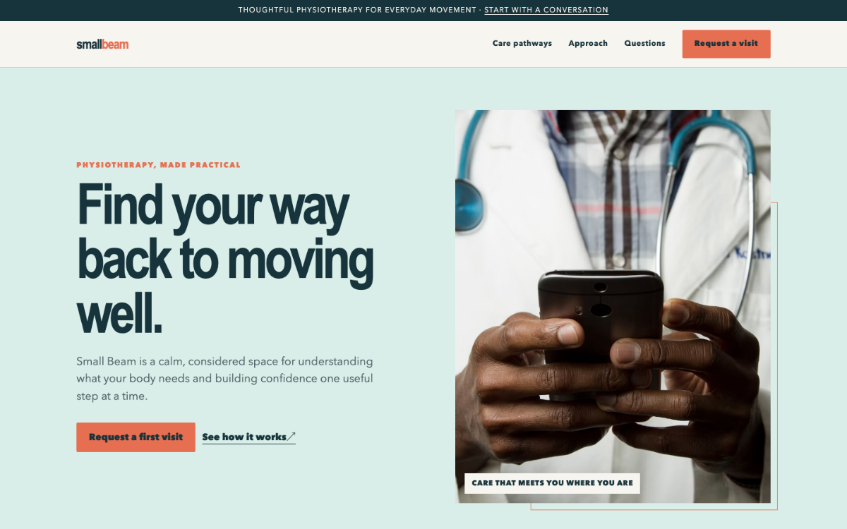 Small Beam Physiotherapist