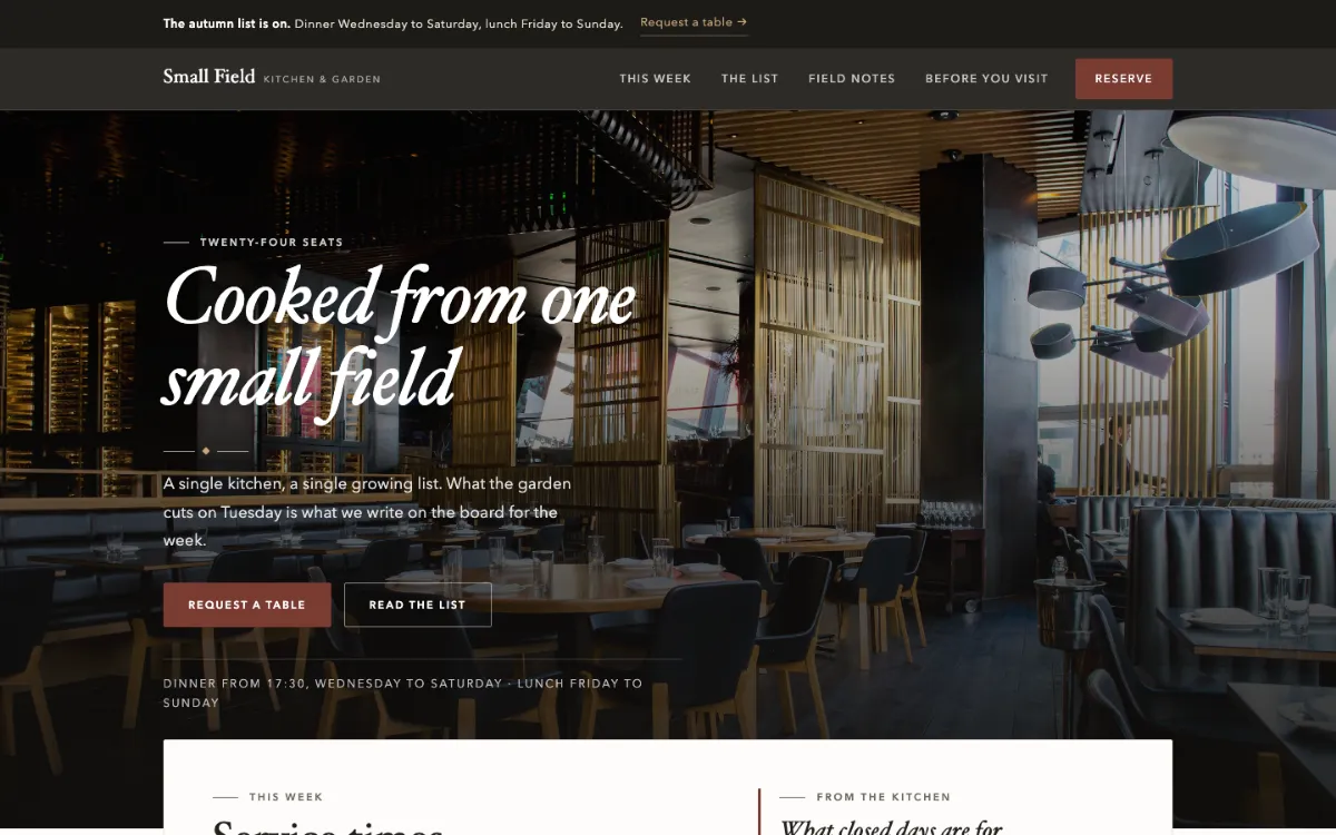 Small Field Restaurant