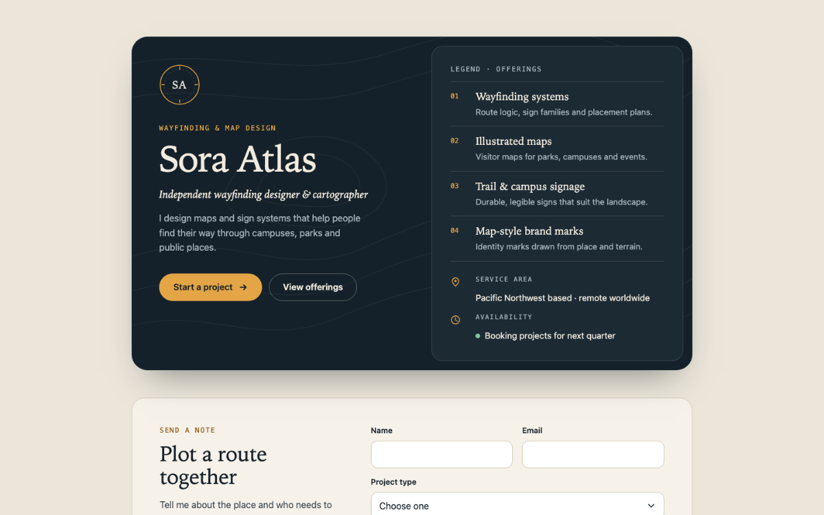 Sora Atlas Digital Business Card