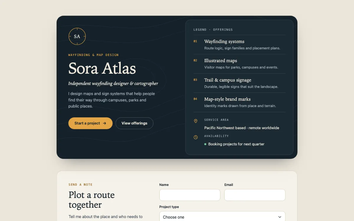 Sora Atlas Digital Business Card