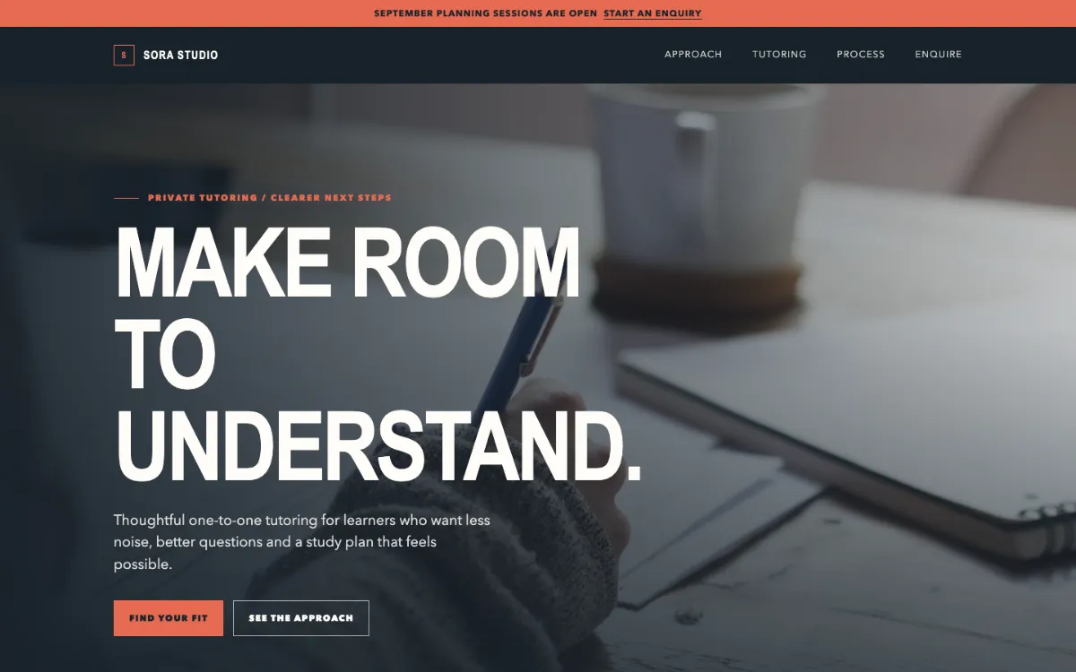 Sora Studio Private Tutor