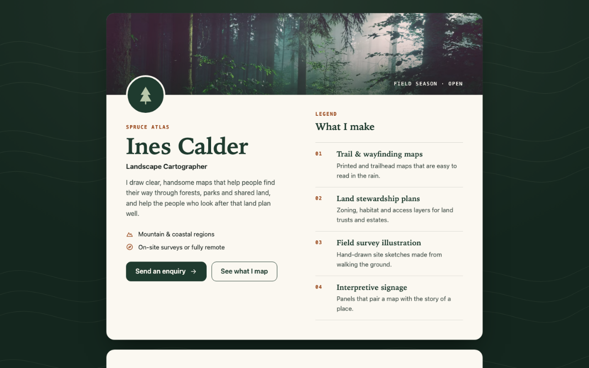 Spruce Atlas Digital Business Card