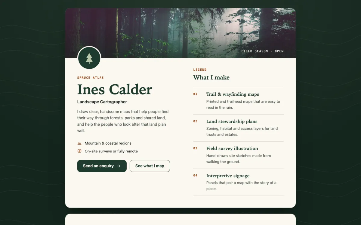 Spruce Atlas Digital Business Card