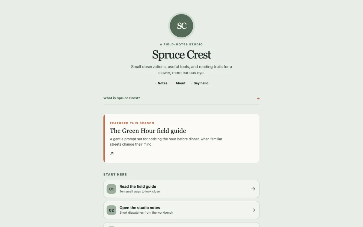 Spruce Crest Link In Bio