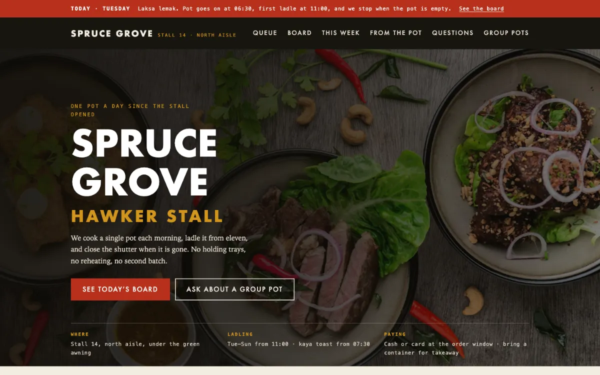 Spruce Grove Hawker Stall