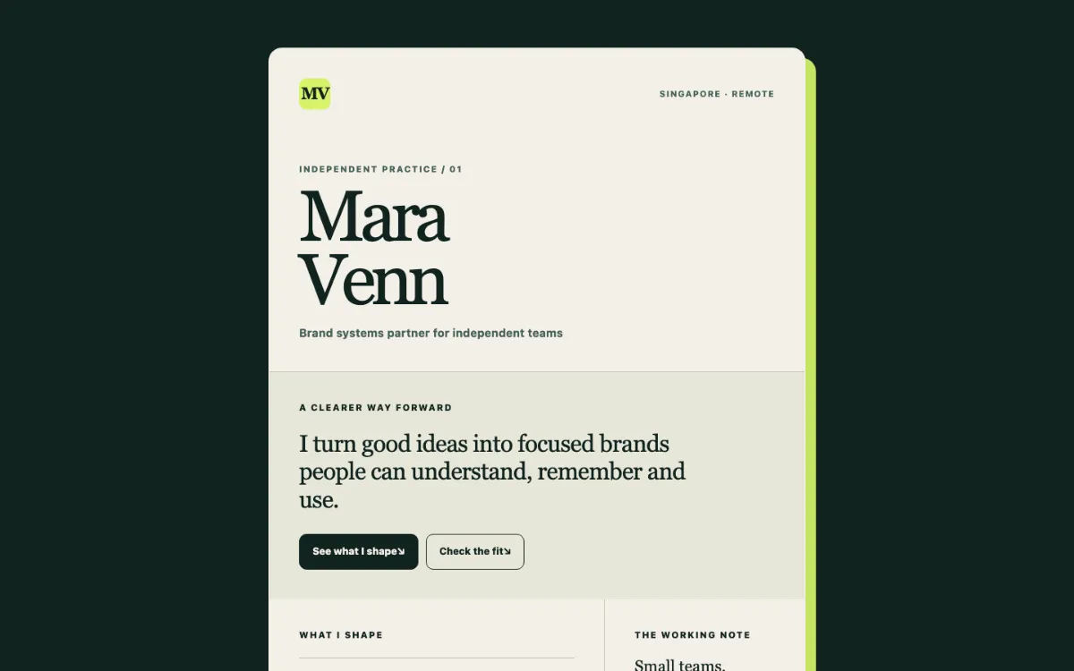Spruce Margin Digital Business Card