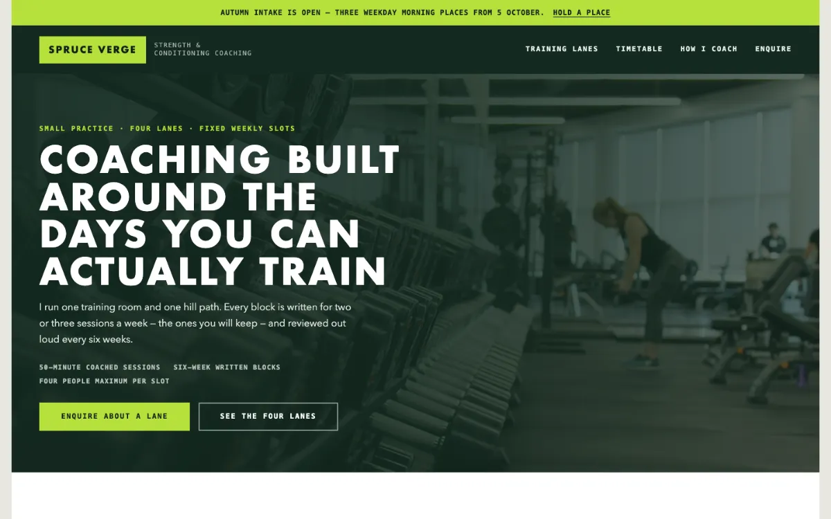 Spruce Verge Personal Trainer