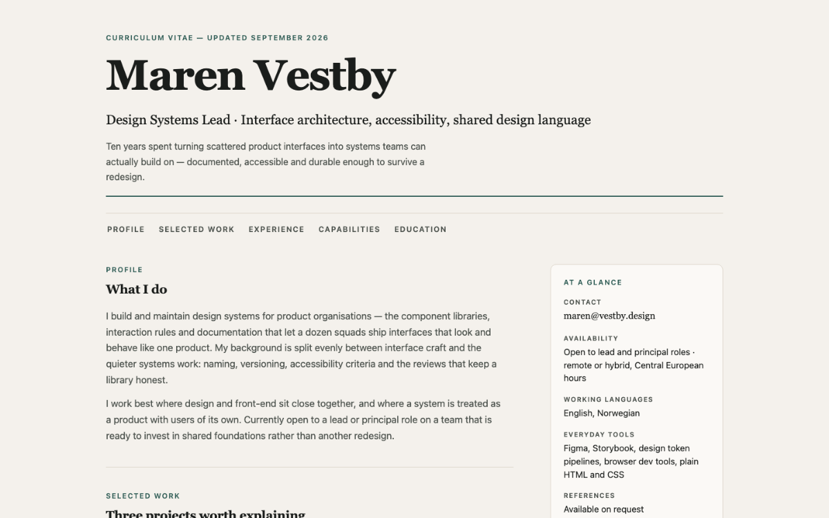 Stone Cove Resume