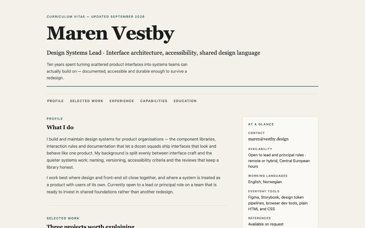 Stone Cove Resume