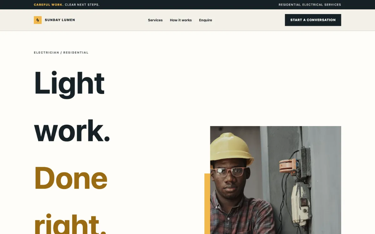 Sunday Lumen Electrician