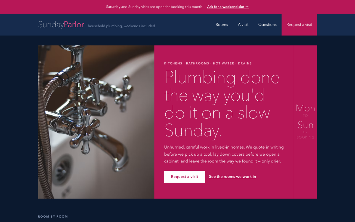 Sunday Parlor Plumber
