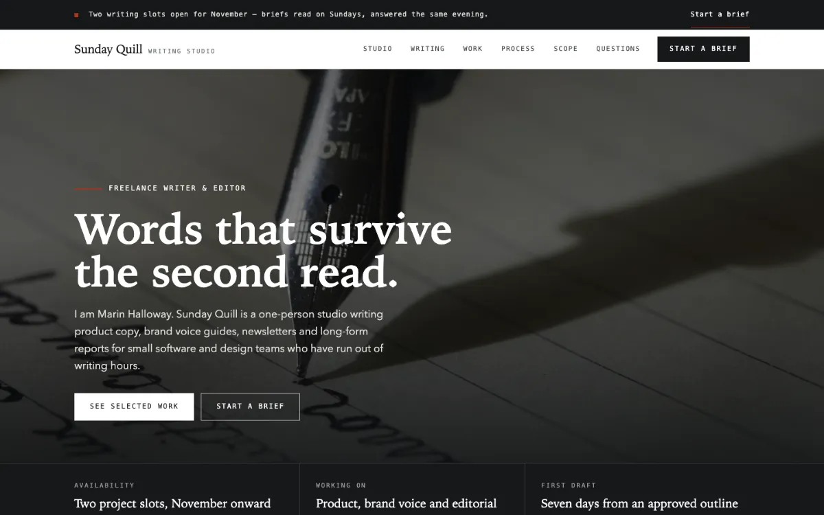 Sunday Quill Freelancer