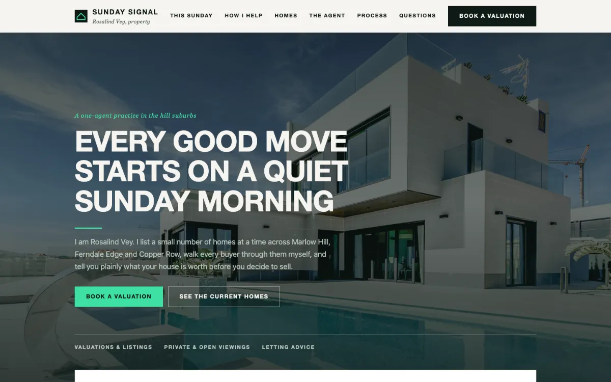 Sunday Signal Real Estate Agent