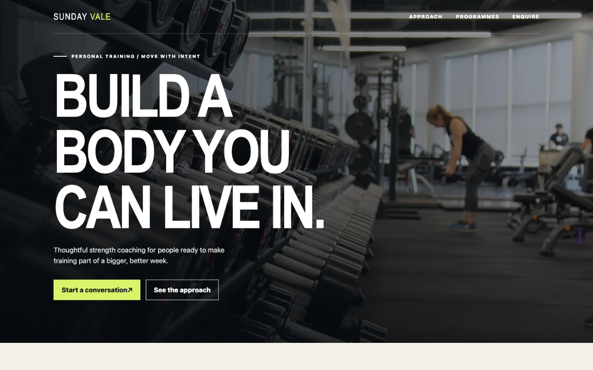 Sunday Vale Personal Trainer