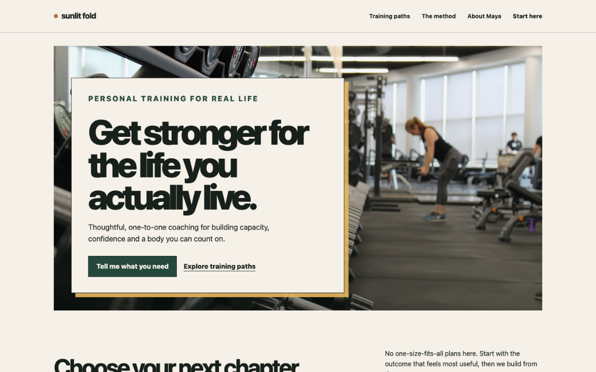 Sunlit Fold Personal Trainer