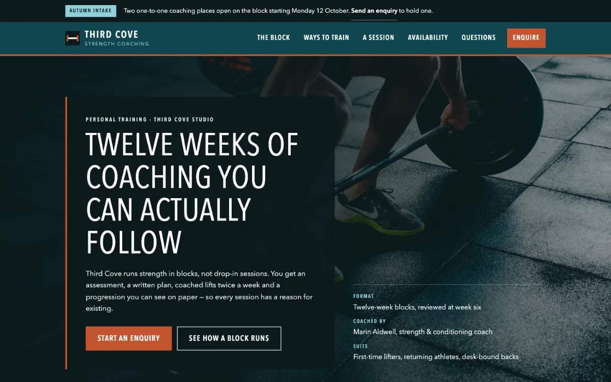 Third Cove Personal Trainer