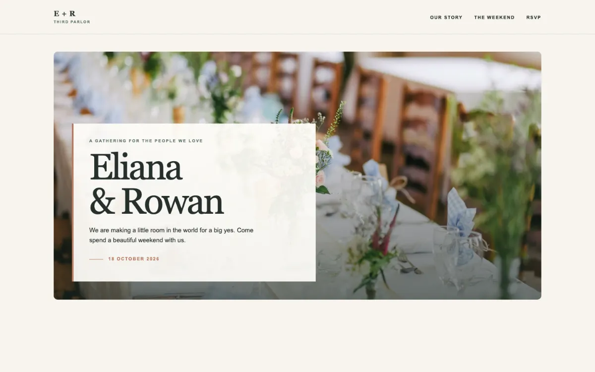Third Parlor Wedding