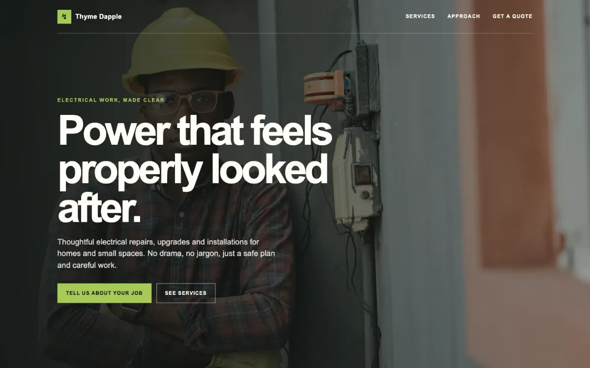 Thyme Dapple Electrician