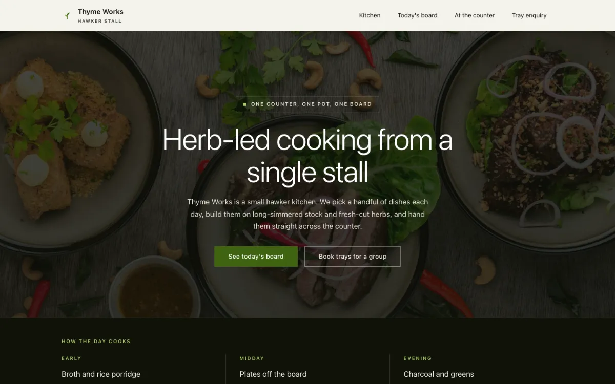 Thyme Works Hawker Stall