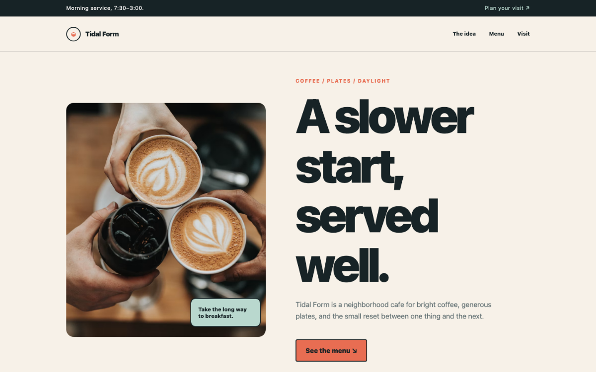 Tidal Form Cafe