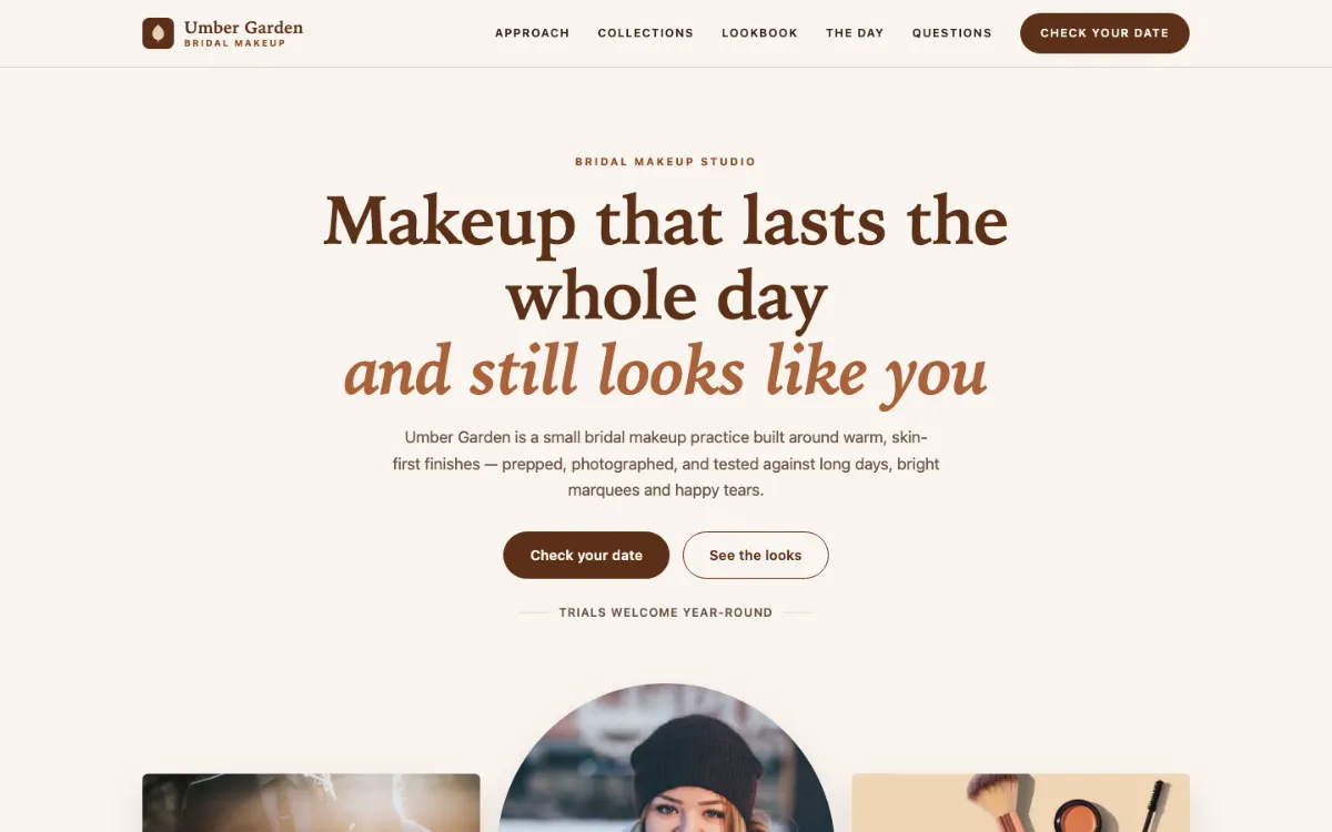 Umber Garden Bridal Makeup