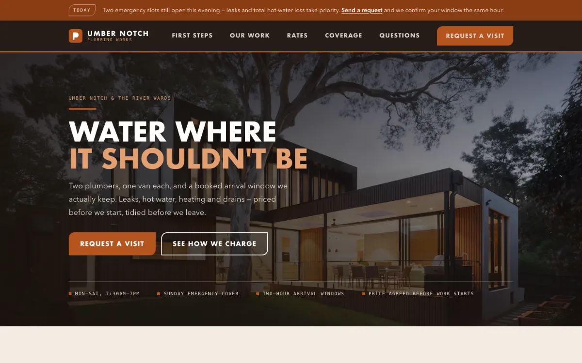 Umber Notch Plumber