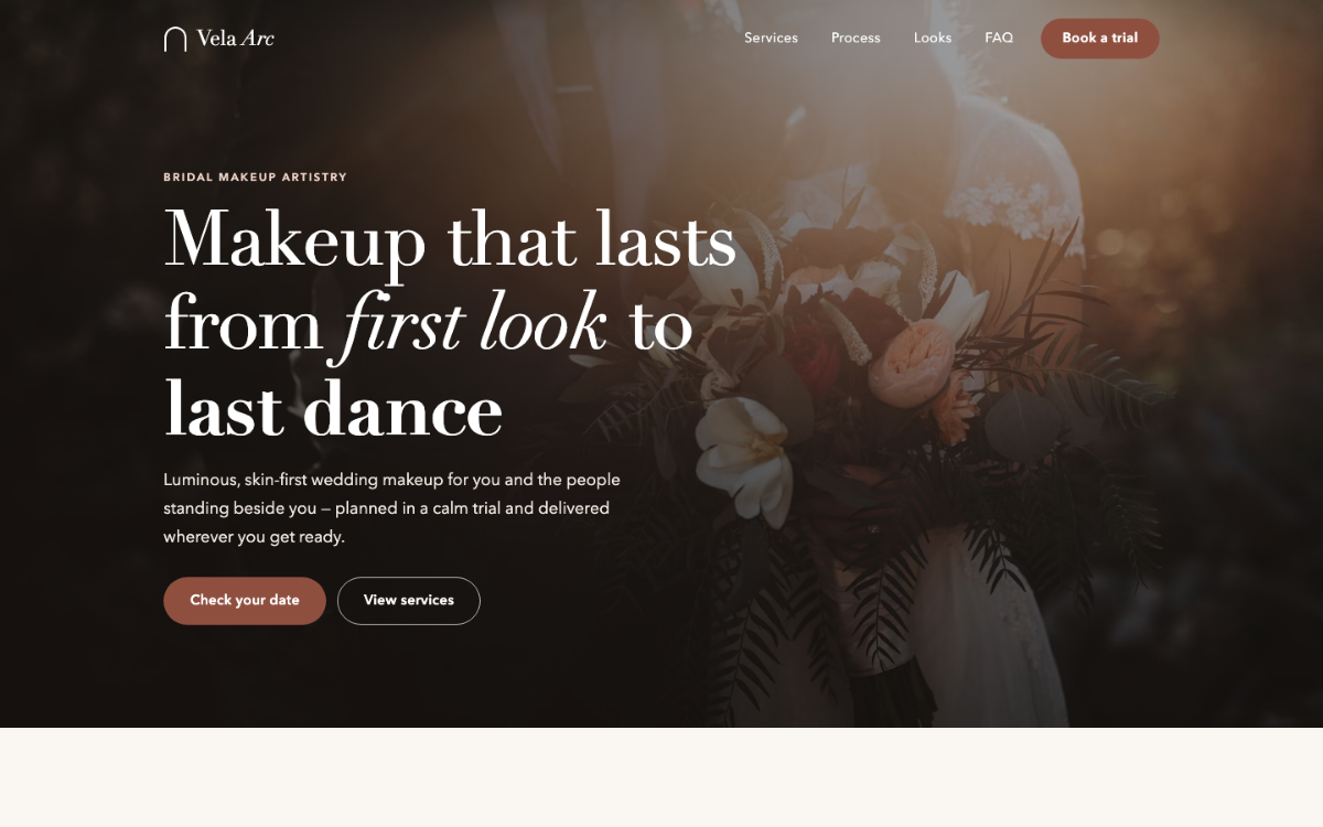 Vela Arc Bridal Makeup