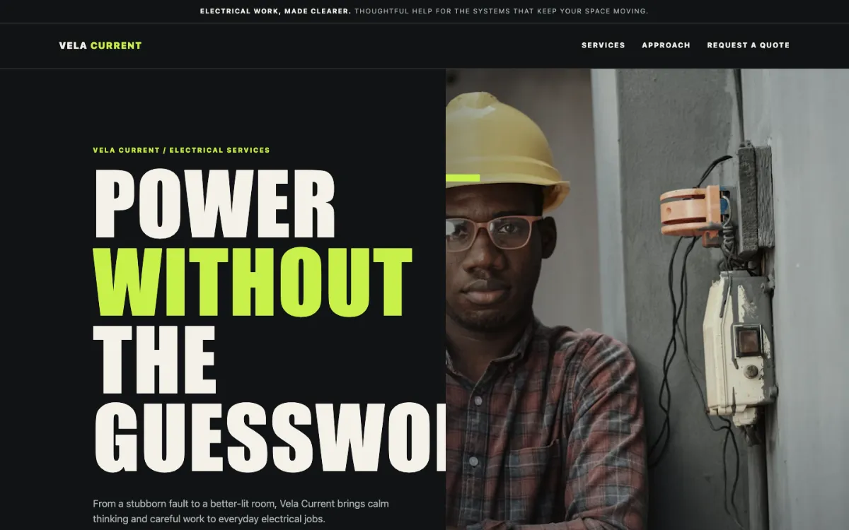 Vela Current Electrician