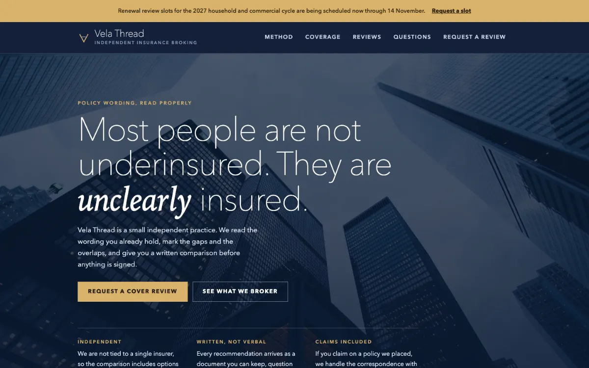 Vela Thread Insurance Agent