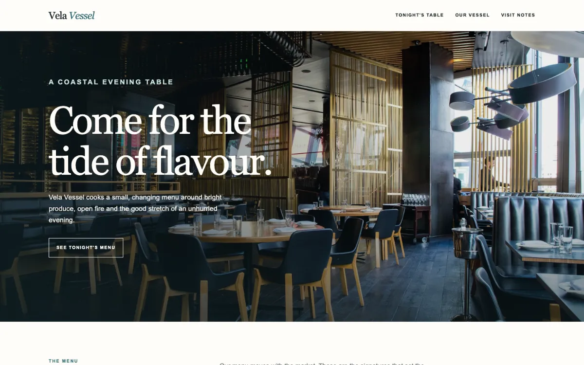 Vela Vessel Restaurant