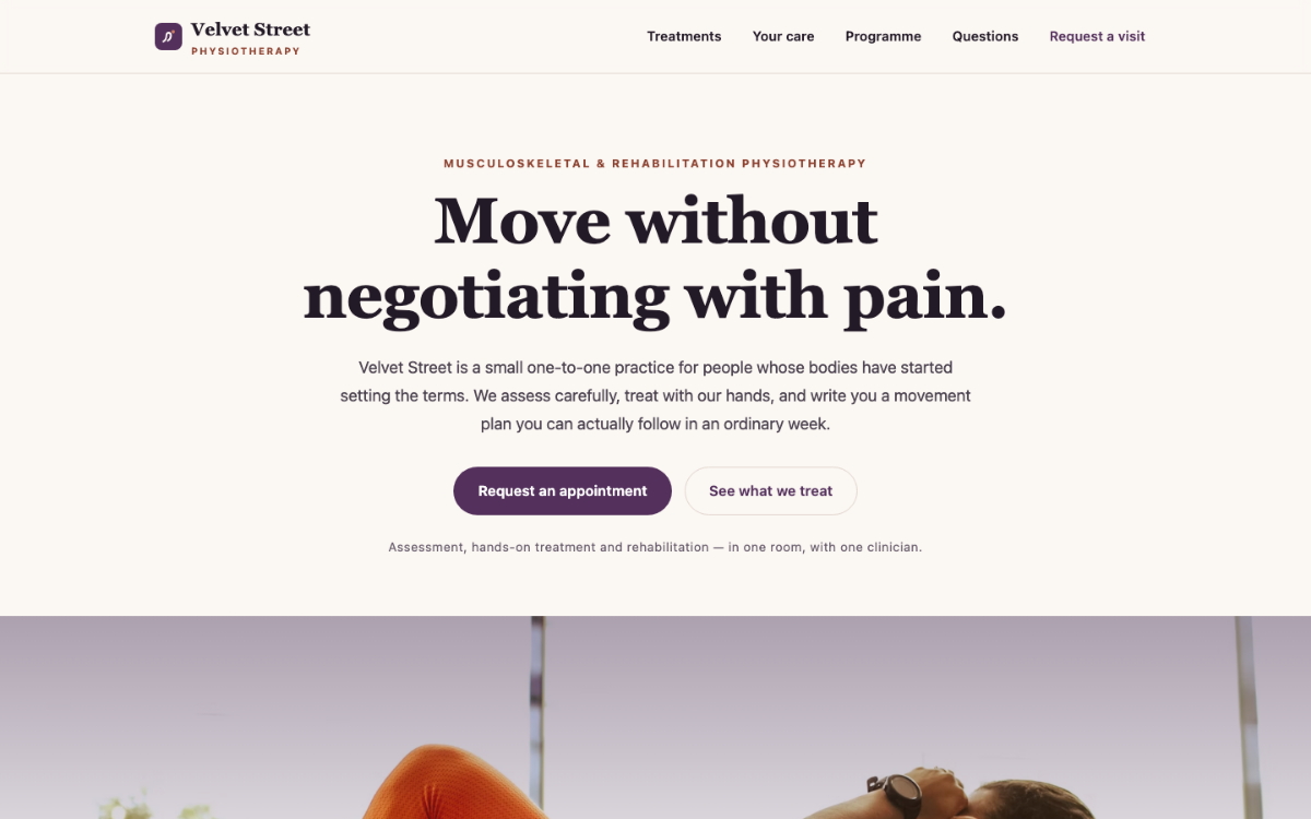 Velvet Street Physiotherapist
