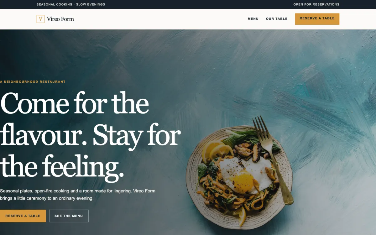 Vireo Form Restaurant