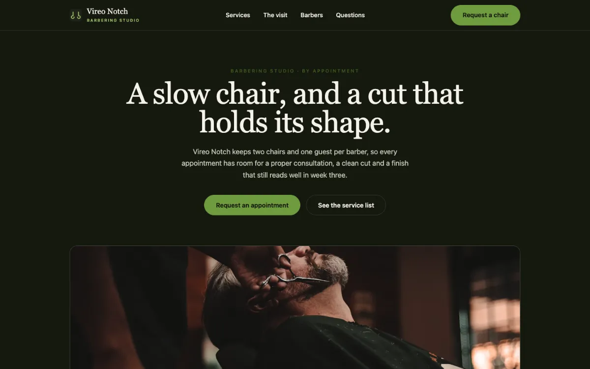 Vireo Notch Barber