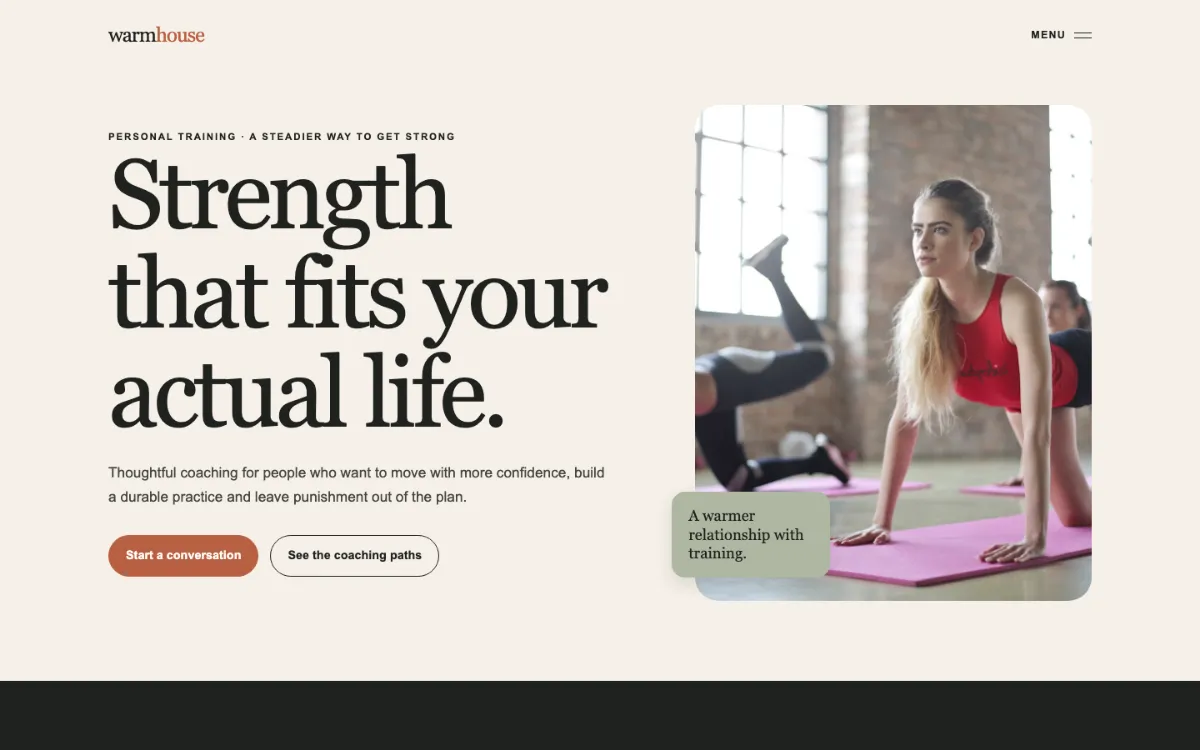 Warm House Personal Trainer