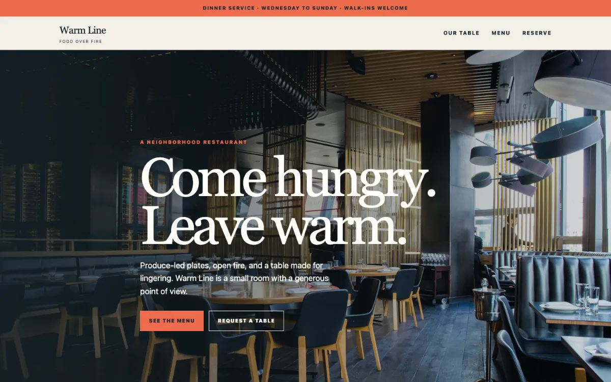 Warm Line Restaurant