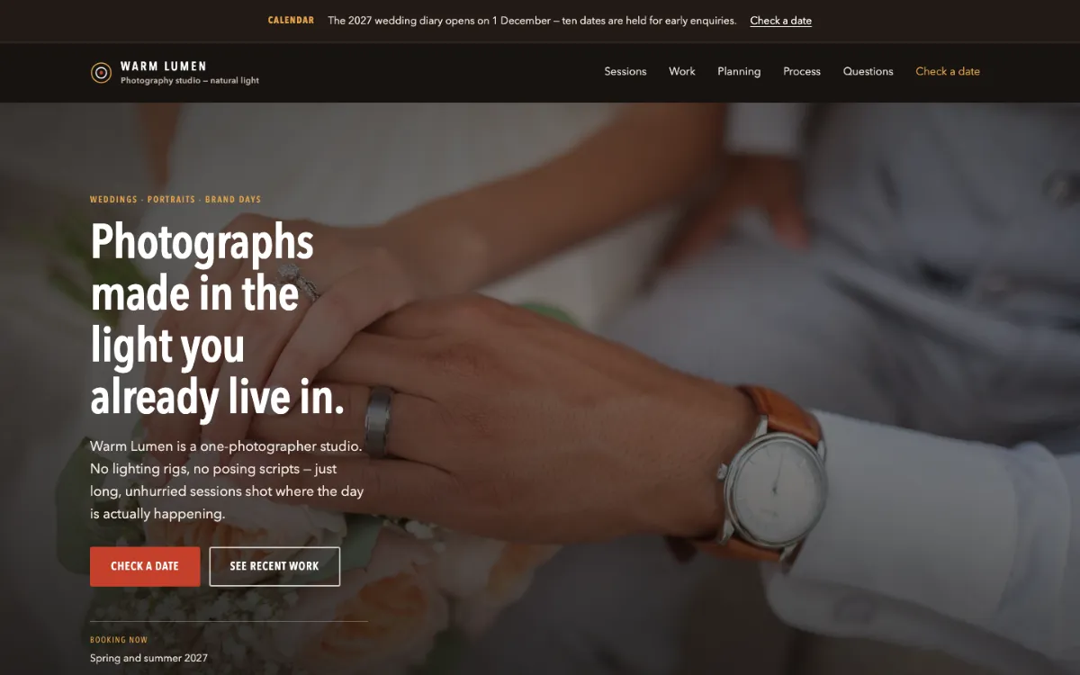 Warm Lumen Photographer