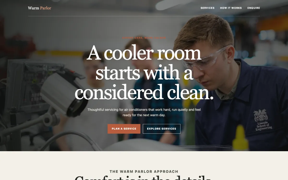 Warm Parlor Aircon Servicing