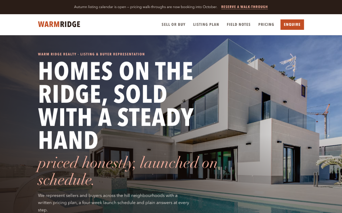 Warm Ridge Real Estate Agent