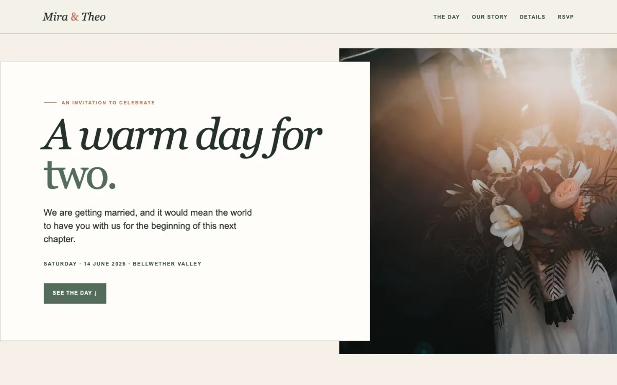 Warm Vessel Wedding