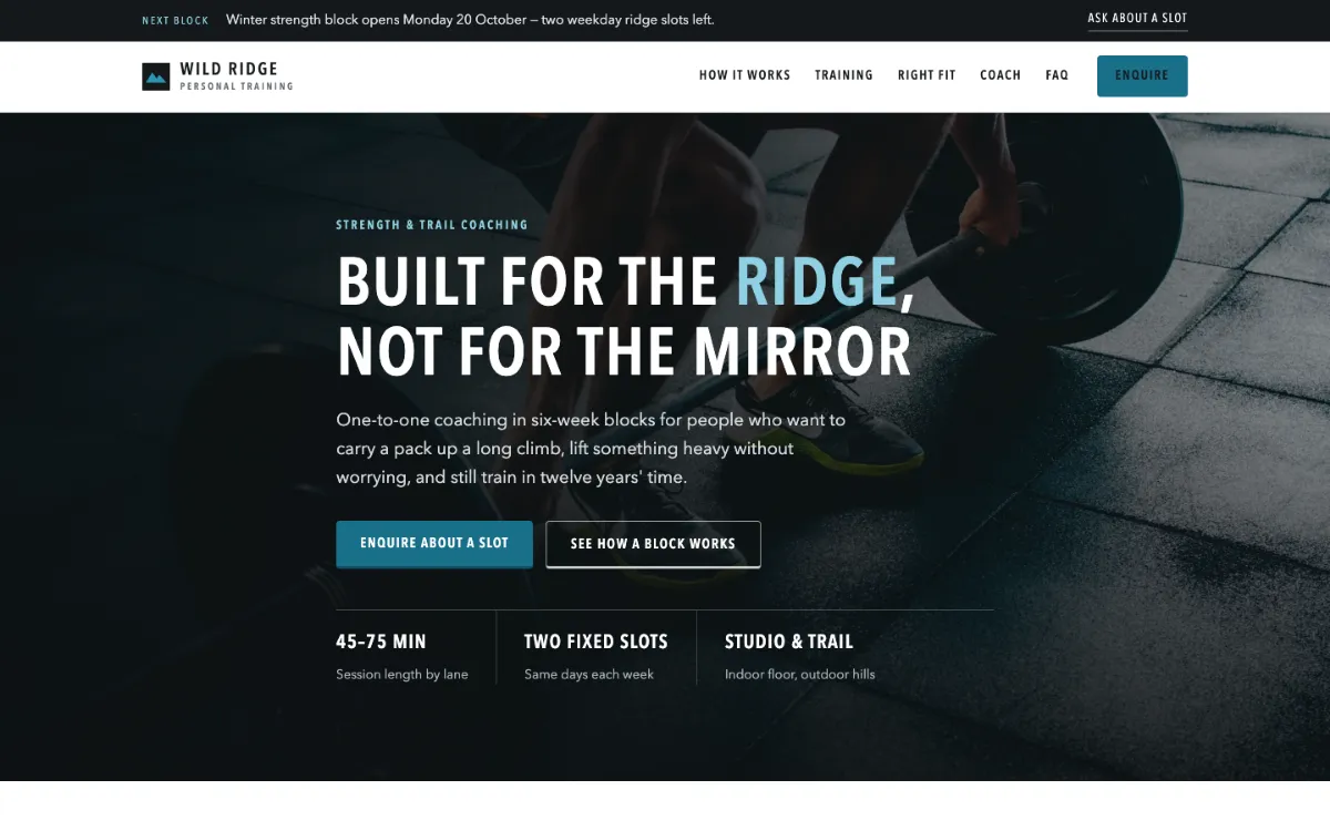 Wild Ridge Personal Trainer