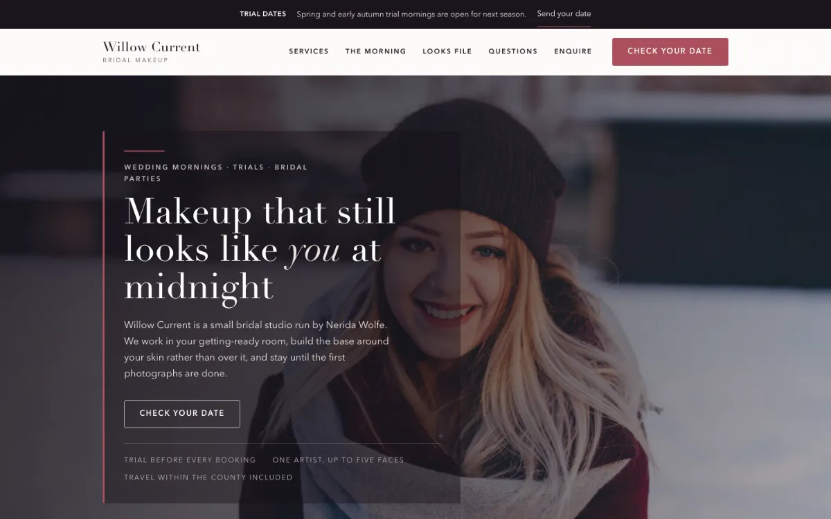 Willow Current Bridal Makeup