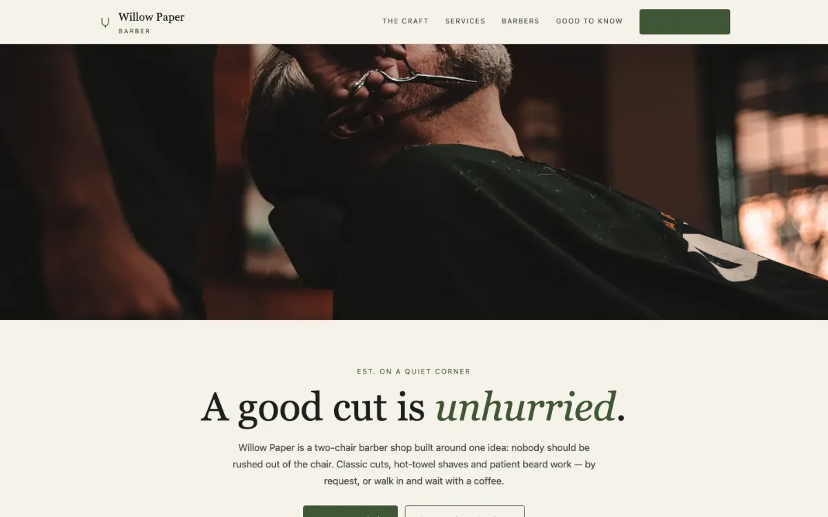 Willow Paper Barber