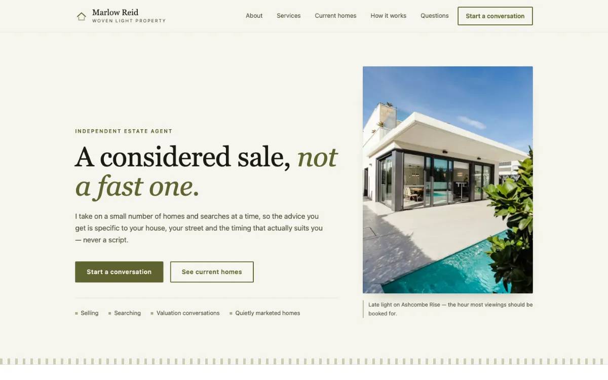Woven Light Real Estate Agent